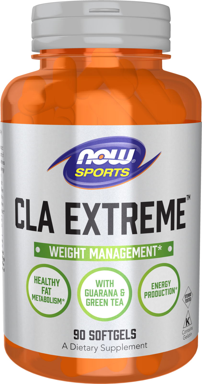 NOW Sports, CLA Extreme™ With Guarana & Green Tea, 90 Softgels