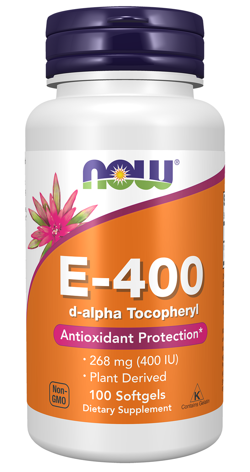 NOW Supplements, Vitamin E-400 IU, D-Alpha Tocopheryl, 100 Softgels