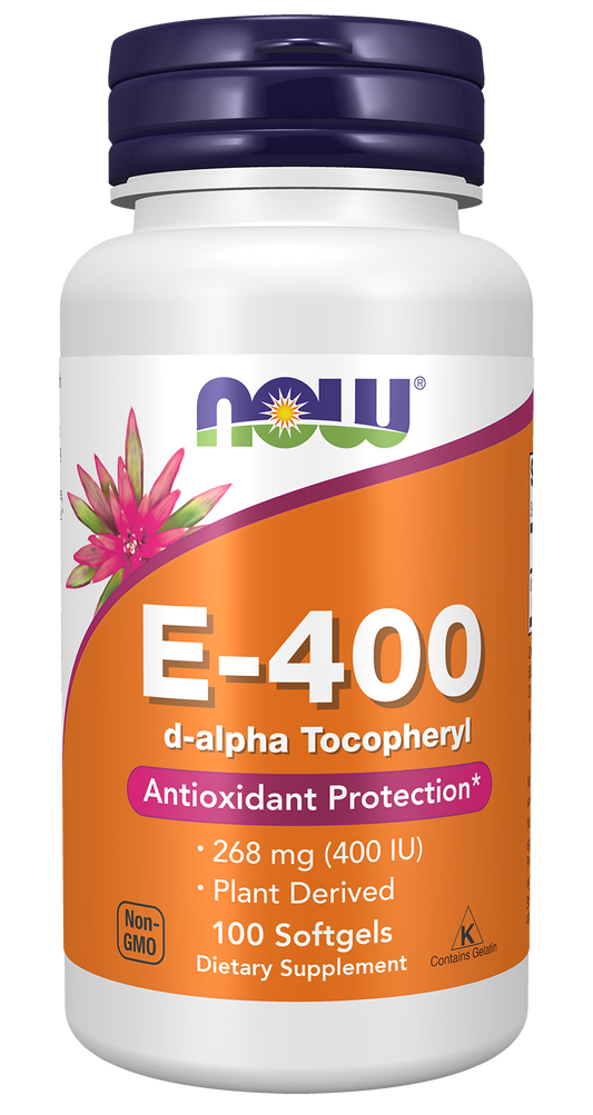 NOW Supplements, Vitamin E-400 IU, D-Alpha Tocopheryl, 100 Softgels