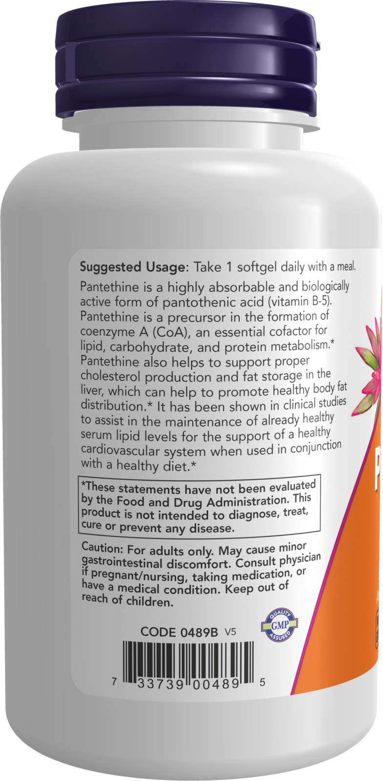 NOW Supplements, Pantethine 600 mg, Double Strength, 60 Softgels