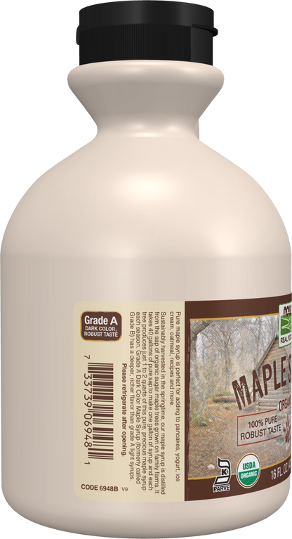 NOW Foods, Certified Organic Maple Syrup, Grade A Dark Color, 16 fl. oz