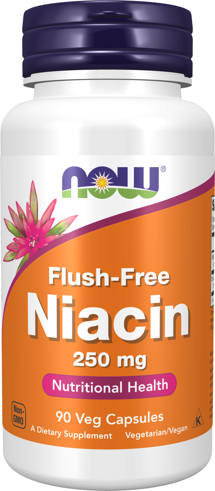 NOW Supplements, Niacin (Vitamin B-3) 250 mg, Flush-Free, 90 Veg Caps