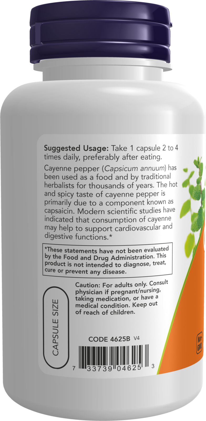 NOW Supplements, Cayenne (Capsicum annuum) 500 mg, 100 Veg Caps