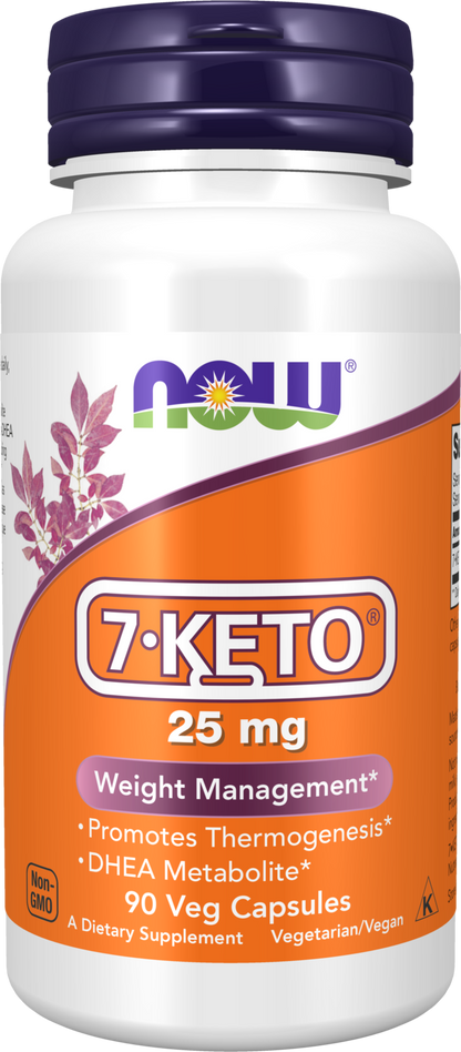 NOW Supplements, 7-Keto (DHEA Acetate-7-one) 25 mg, 90 Veg Caps