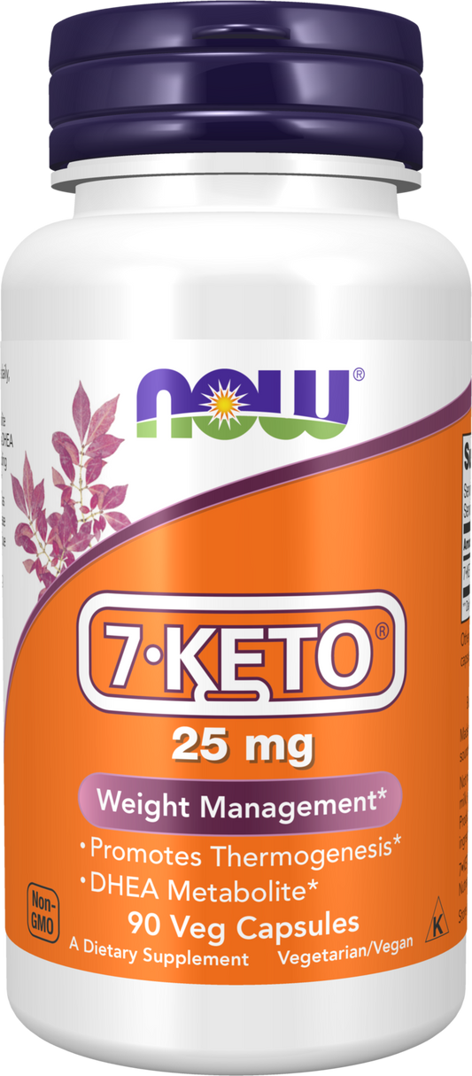 NOW Supplements, 7-Keto (DHEA Acetate-7-one) 25 mg, 90 Veg Caps
