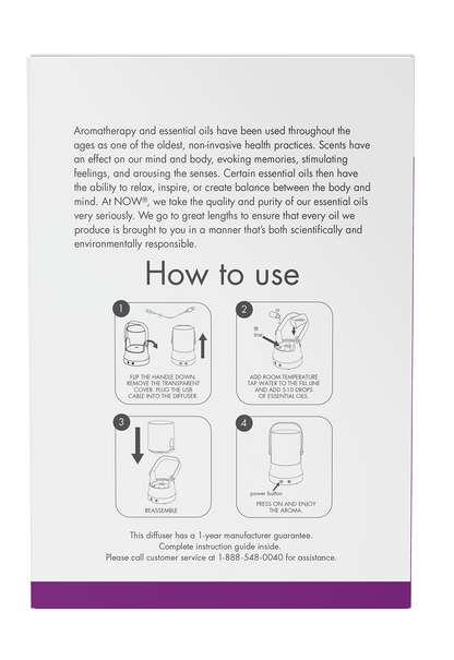 NOW Solutions, FireMist Lantern, Rechargeable USB Ultrasonic Oil Diffuser