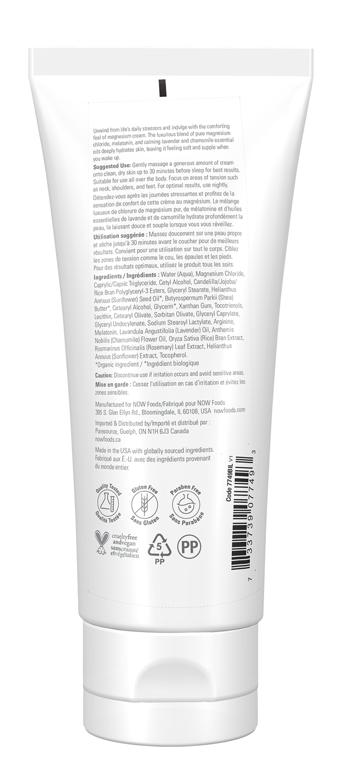 NOW Solutions, niteZen™, Magnesium Cream, Melatonin and Lavender, 4 oz