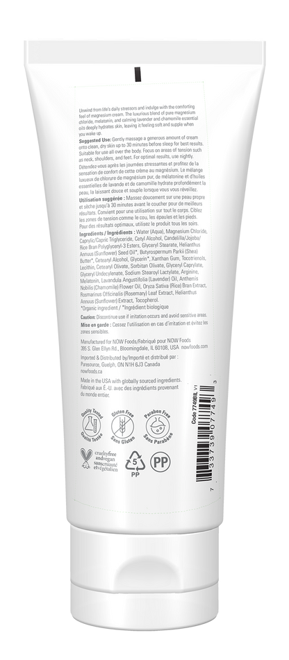 NOW Solutions, niteZen™, Magnesium Cream, Melatonin and Lavender, 4 oz