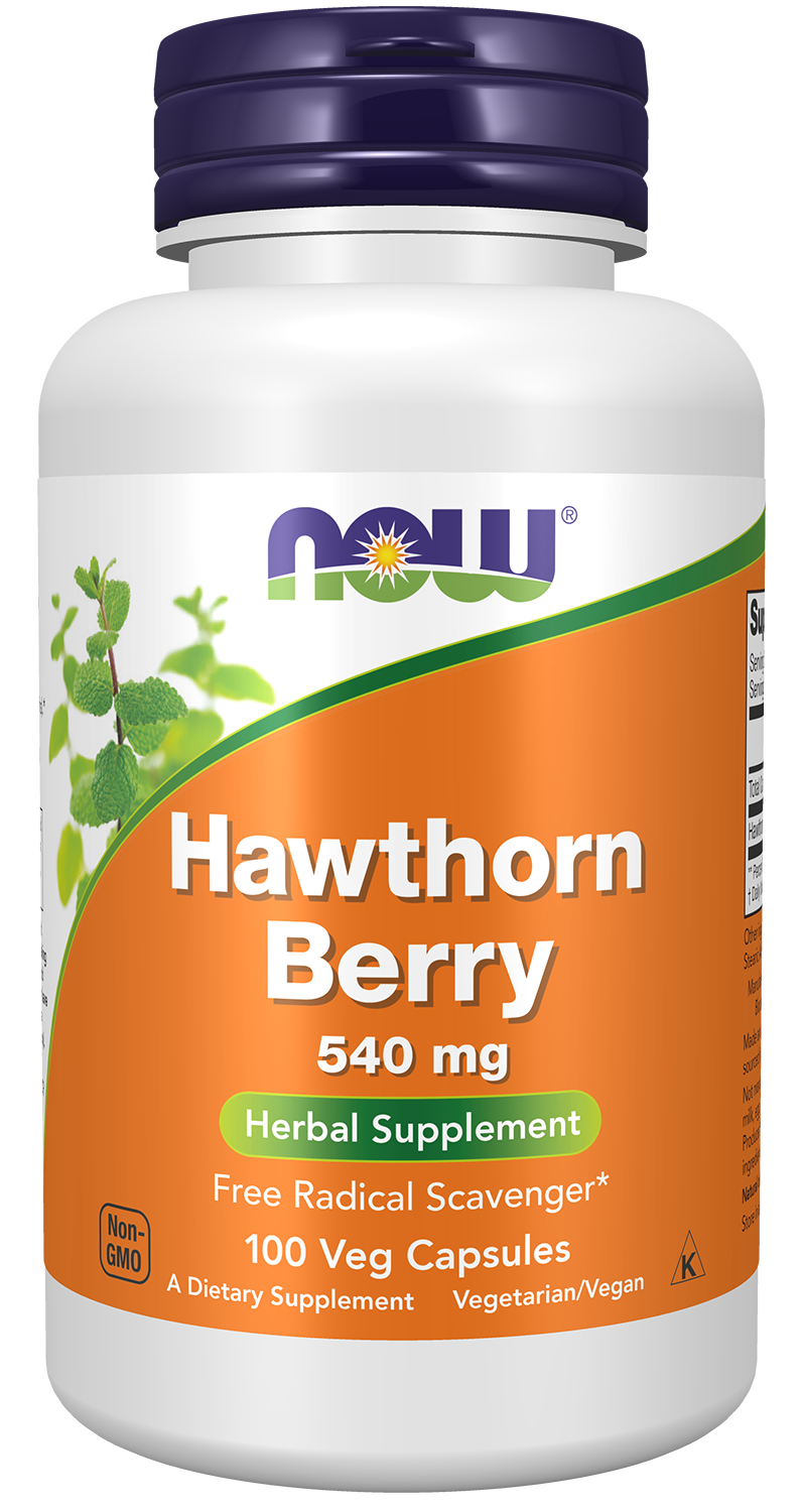 NOW Supplements, Hawthorn Berry 540 mg, 100 Veg Caps