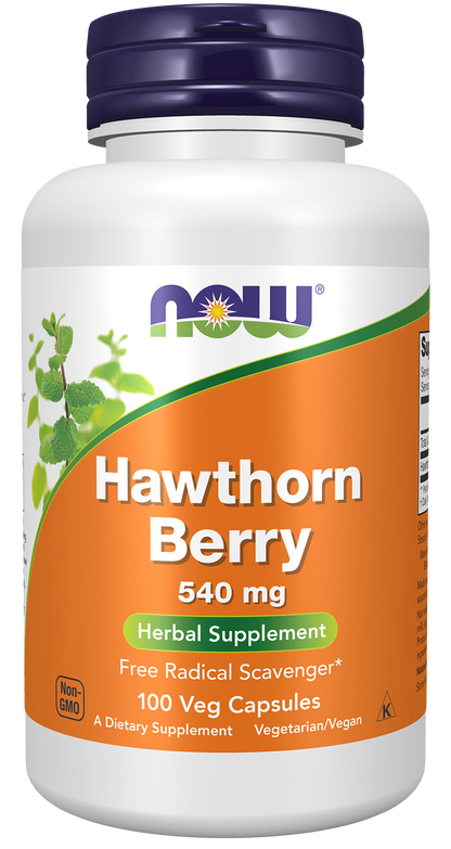 NOW Supplements, Hawthorn Berry 540 mg, 100 Veg Caps