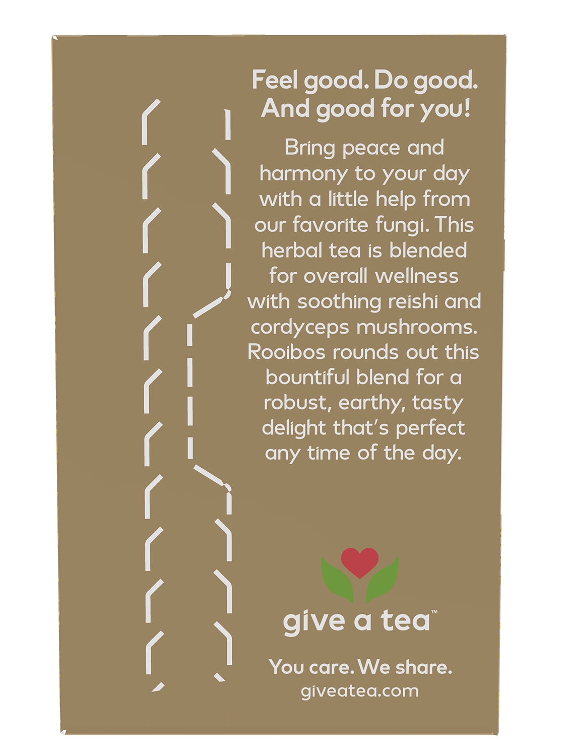 NOW Give a Tea® Rooibos Reishi Mushroom Tea, Caffeine-Free, 24 bags