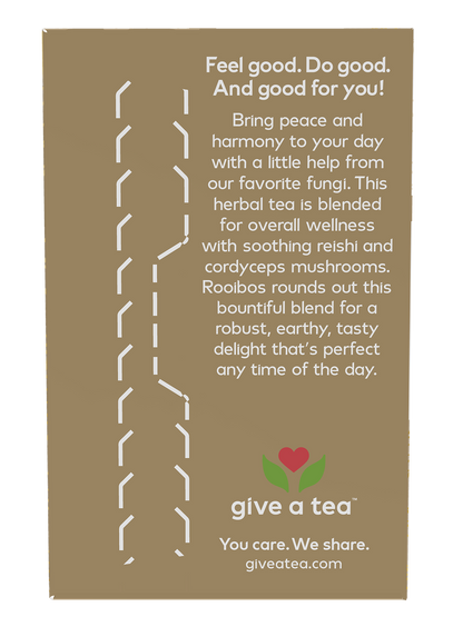 NOW Give a Tea® Rooibos Reishi Mushroom Tea, Caffeine-Free, 24 bags