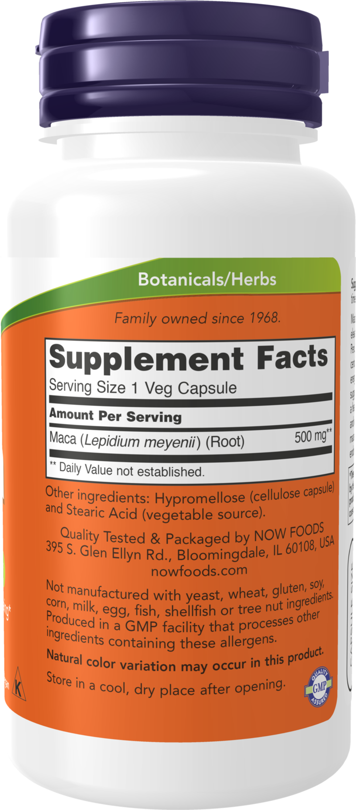 NOW Supplements, Maca 500 mg, Unisex, Reproductive Health*, 100 Veg Caps