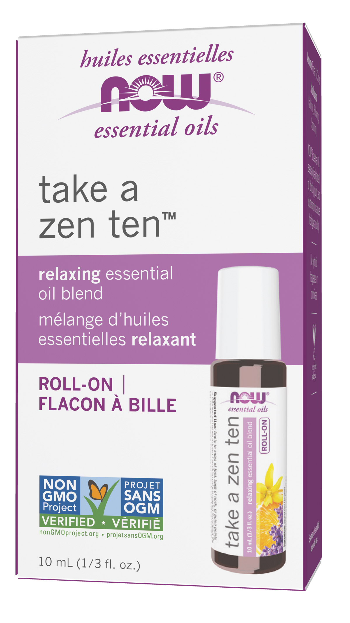 NOW Essential Oils, Take A Zen Ten™  Relaxing Roll On, 10 mL