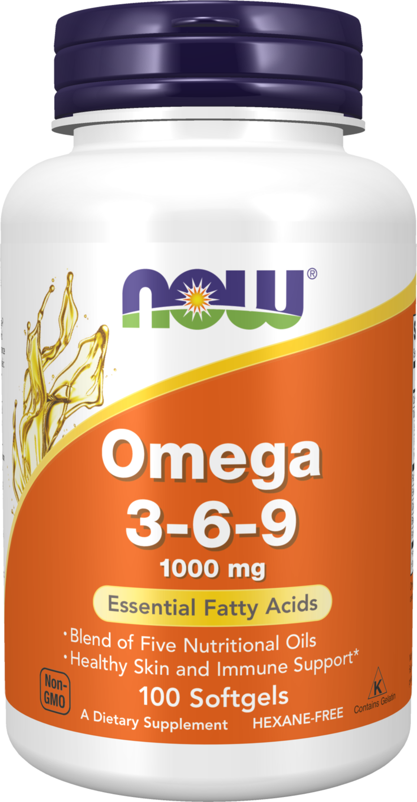 NOW Supplements, Omega 3-6-9 1000 mg, 100 Softgels