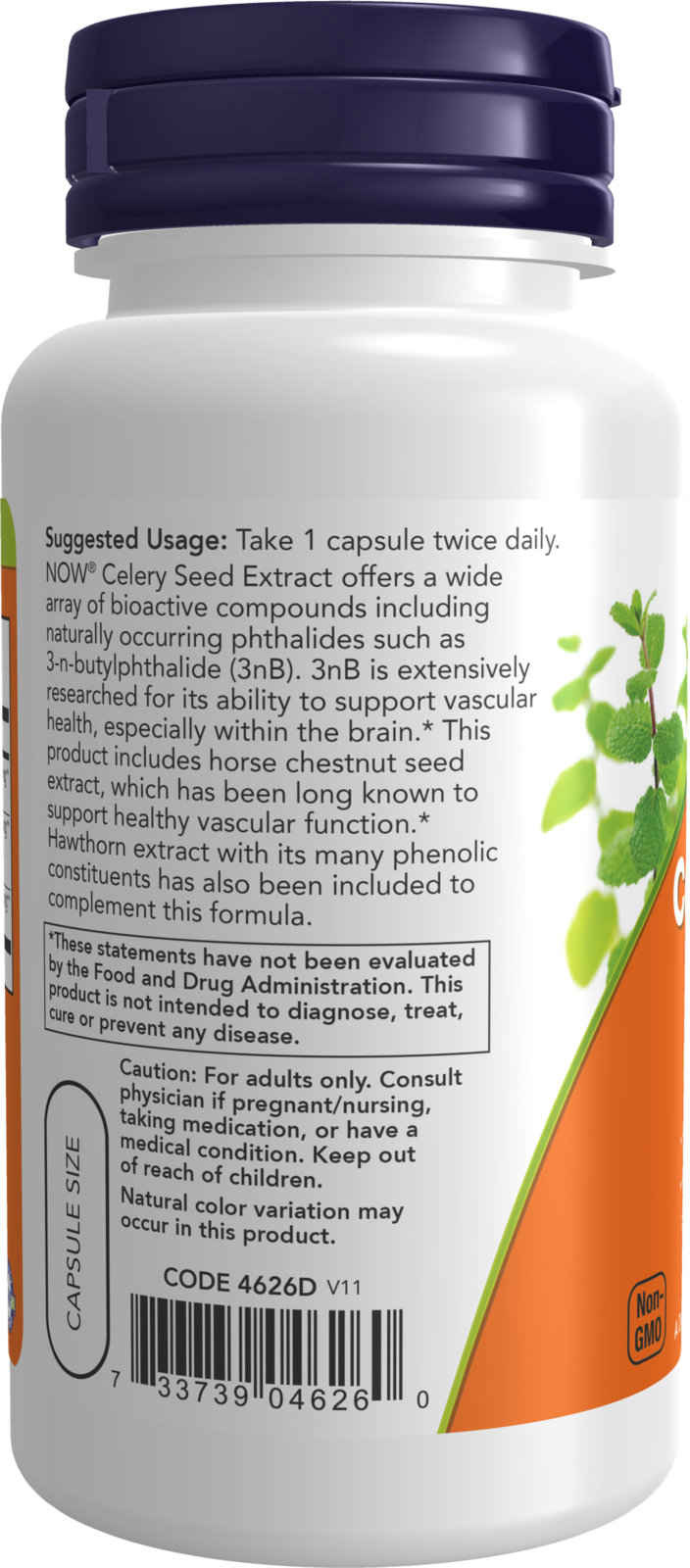 NOW Supplements, Celery Seed Extract with Horse Chestnut, 60 Veg Caps