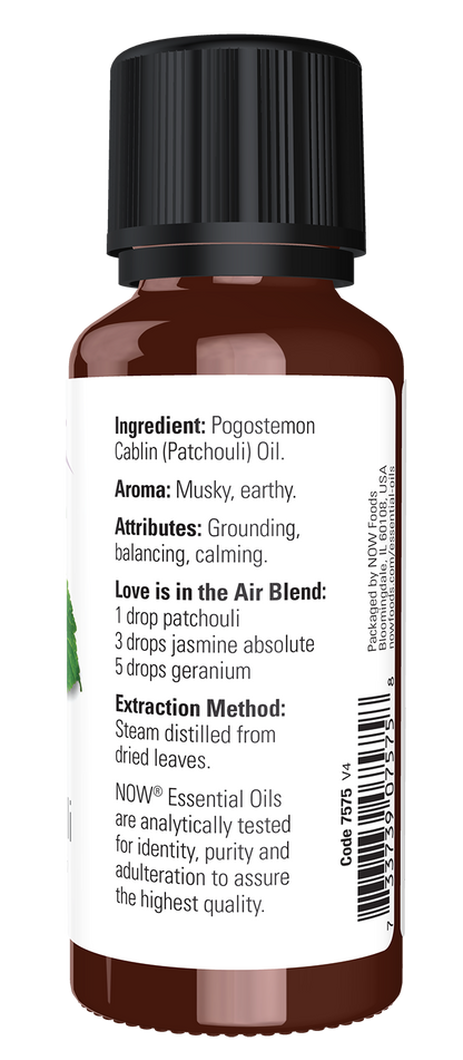 NOW Essential Oils, Patchouli Oil, Steam Distilled, Undiluted, 1 fl. oz
