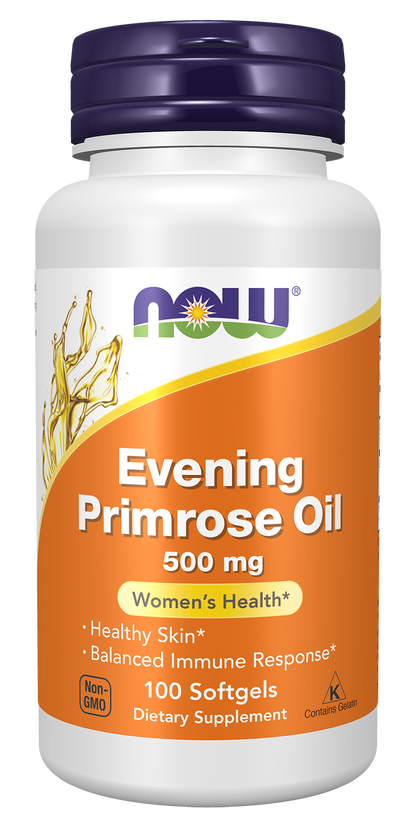 NOW Supplements, Evening Primrose Oil 500 mg with GLA, 100 Softgels