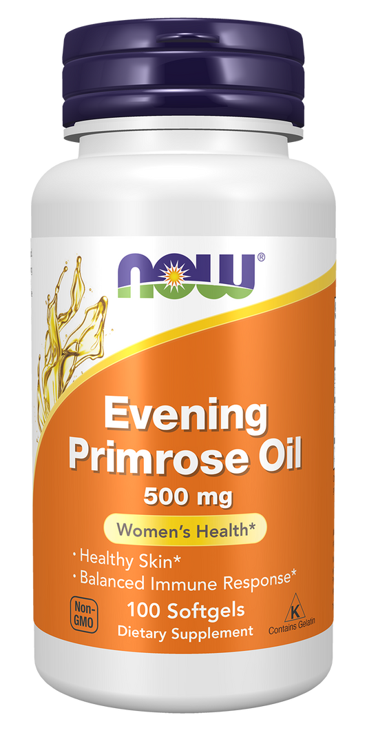 NOW Supplements, Evening Primrose Oil 500 mg with GLA, 100 Softgels