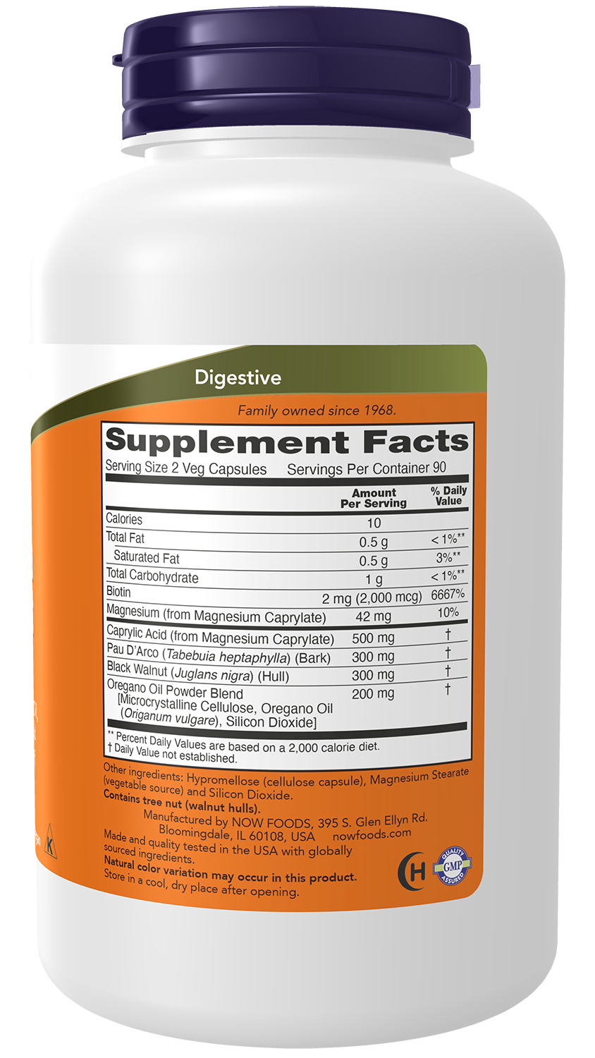 NOW Supplements, Candida Support with Pau D'Arco, Oregano Oil, 180 Veg Caps