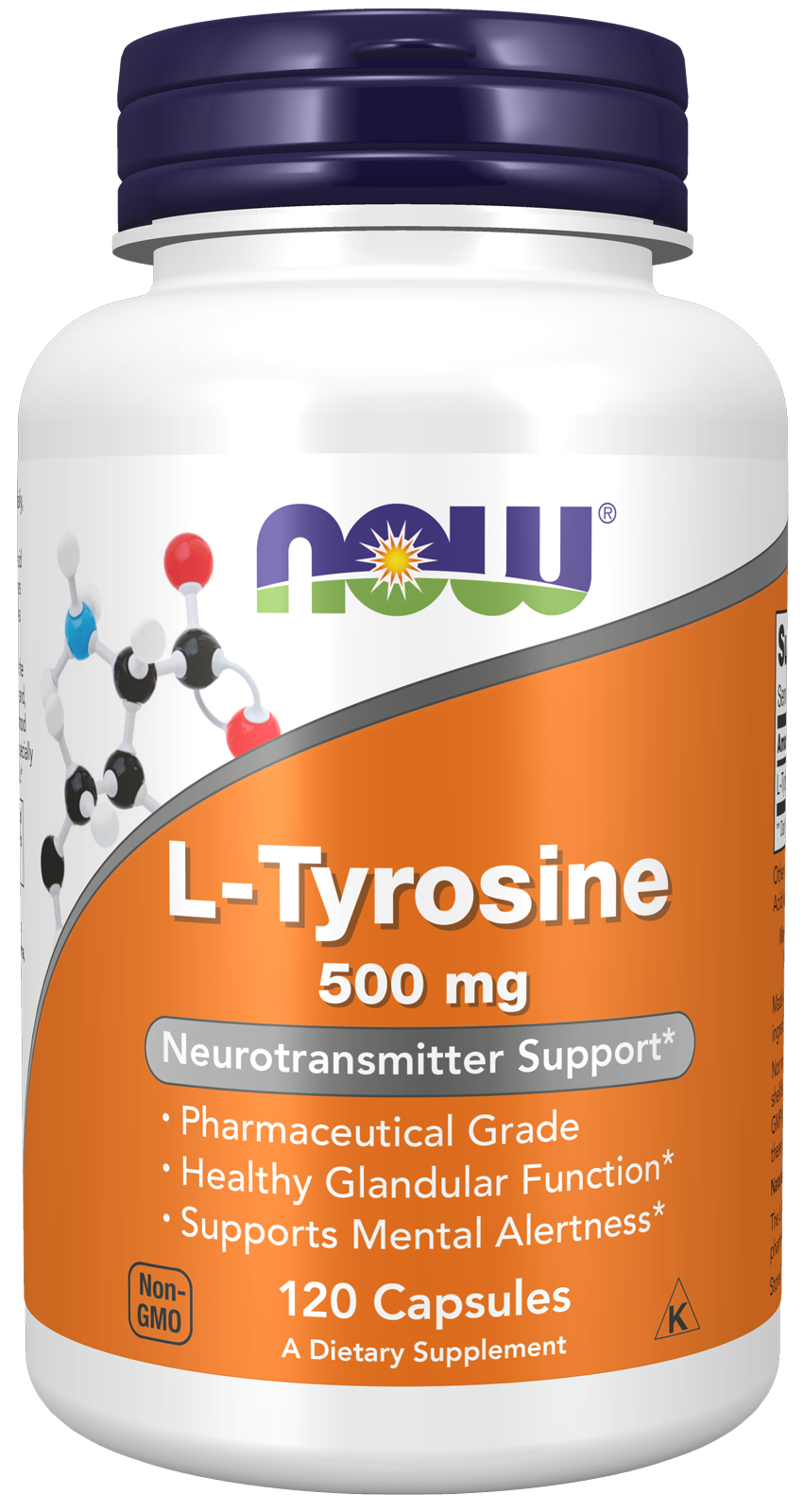 NOW Supplements, L-Tyrosine 500 mg, Supports Mental Alertness*, 120 Caps