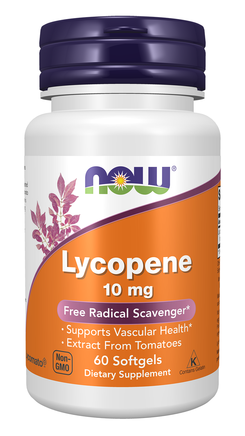 NOW Supplements, Lycopene 10 mg with Extract from Tomatoes, 60 Softgels