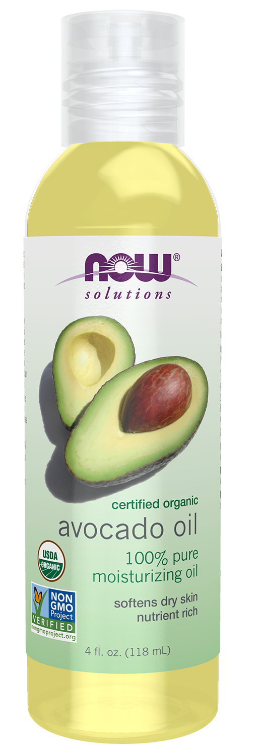 NOW Solutions, Organic Avocado Oil, Moisturizing and Softening, 4 fl. oz