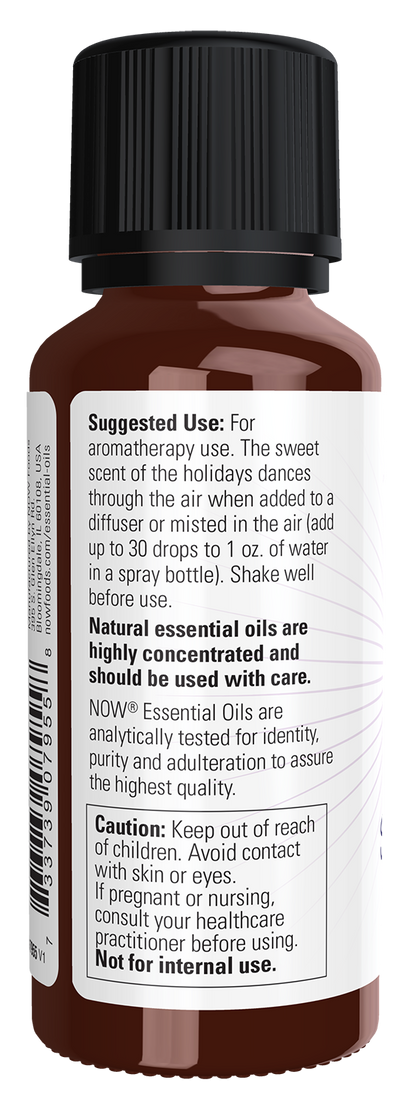 NOW Essential Oils, Sugar Plum Oil Holiday Blend, 1 fl. oz.
