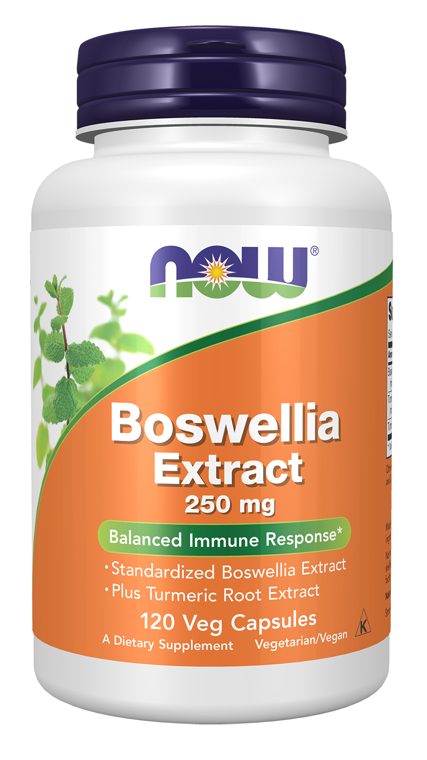 NOW Supplements, Boswellia Ext. 250 mg & Turmeric, 120 Veg Caps