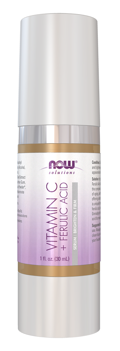 NOW Solutions, Vitamin C Serum Plus Ferulic Acid, Brightening, 1 fl. oz