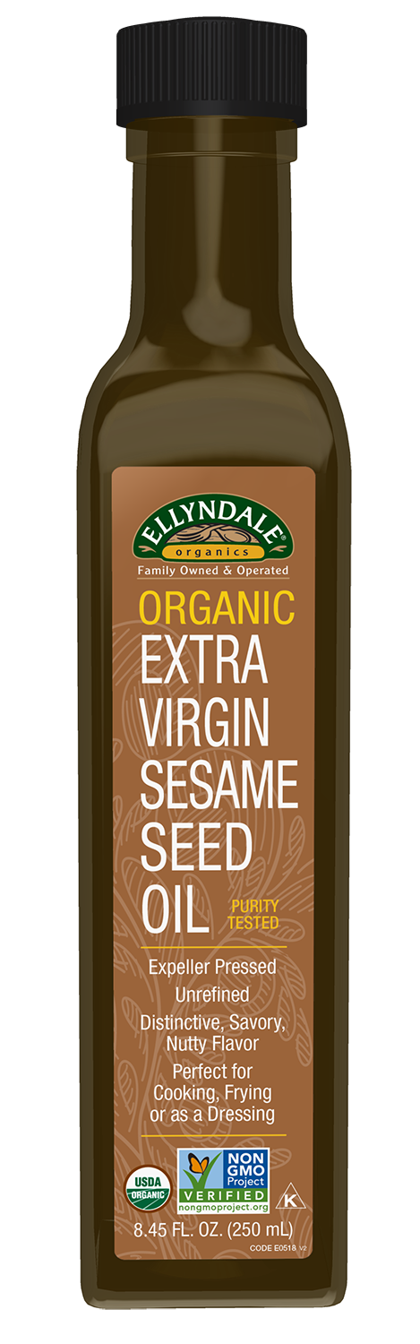 NOW Foods, Certified Organic Extra Virgin Sesame Seed Oil, Purity Tested, Unrefined, Expeller Pressed, Distinctive Savory Nutty Flavor, Certified Non-GMO, 8.45-Ounce
