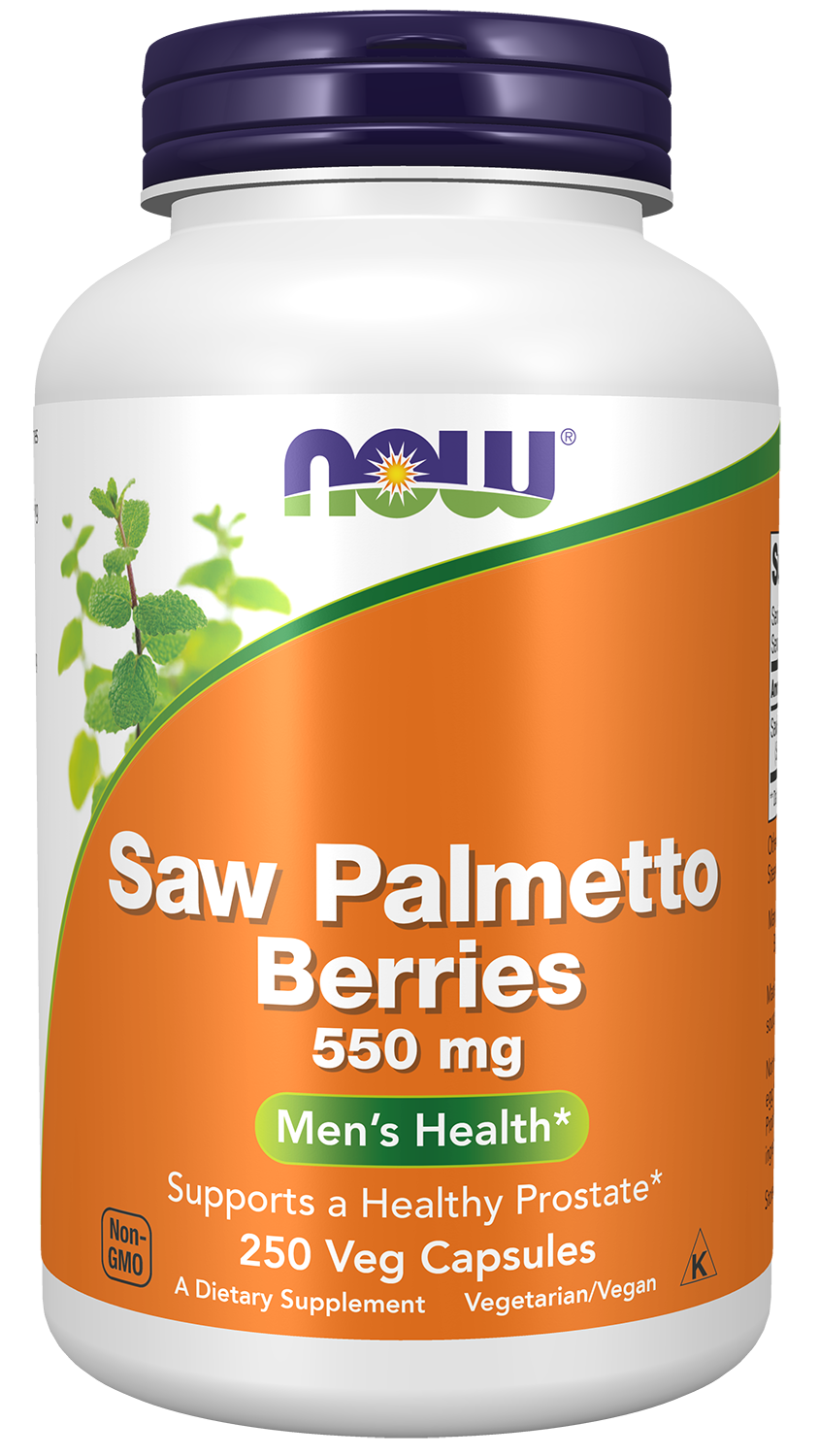 NOW Supplements, Saw Palmetto Berries 550 mg, Men's Health*, 250 Veg Caps