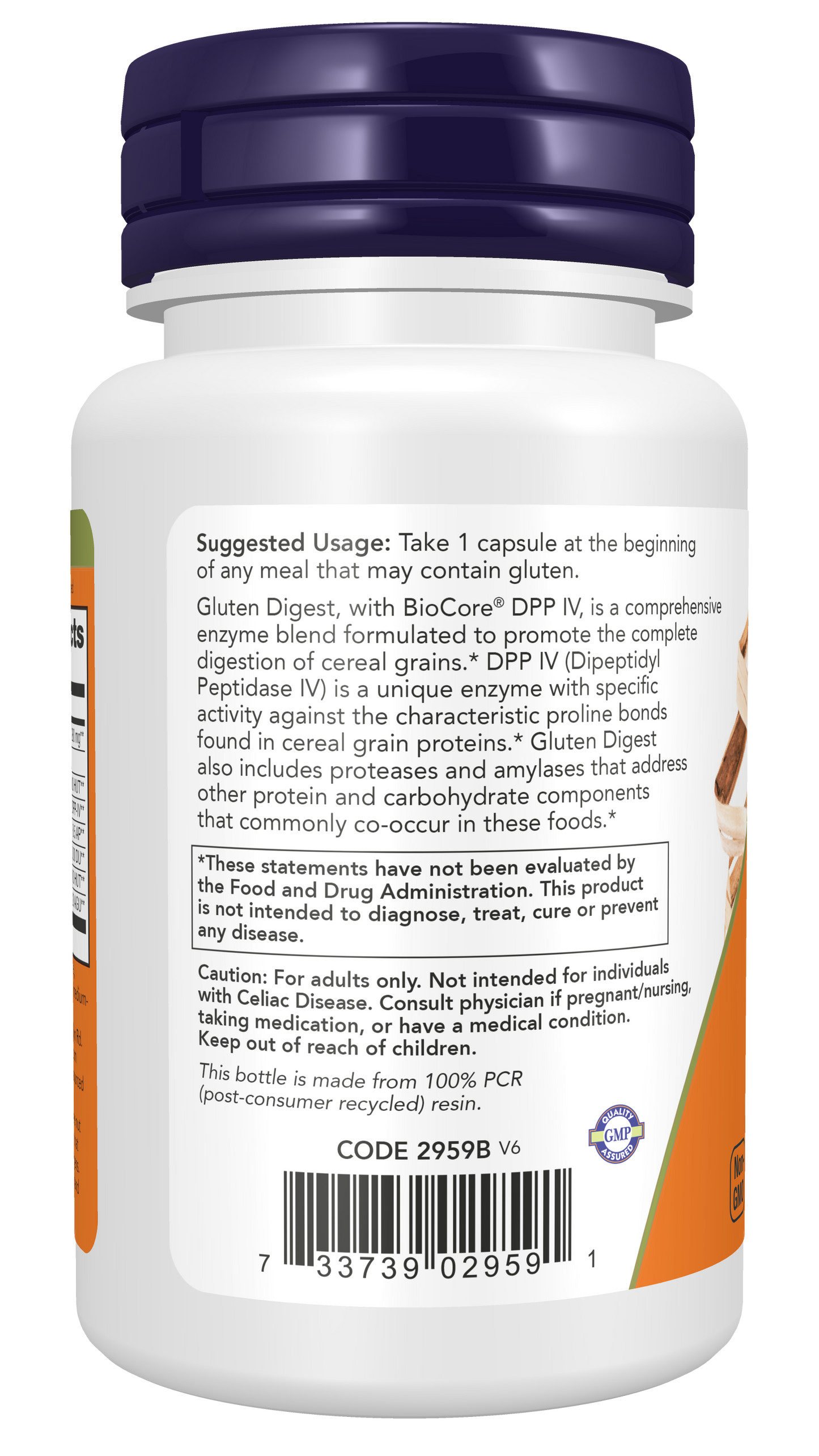 NOW Supplements, Gluten Digest with BioCore®DPP IV, 60 Veg Caps