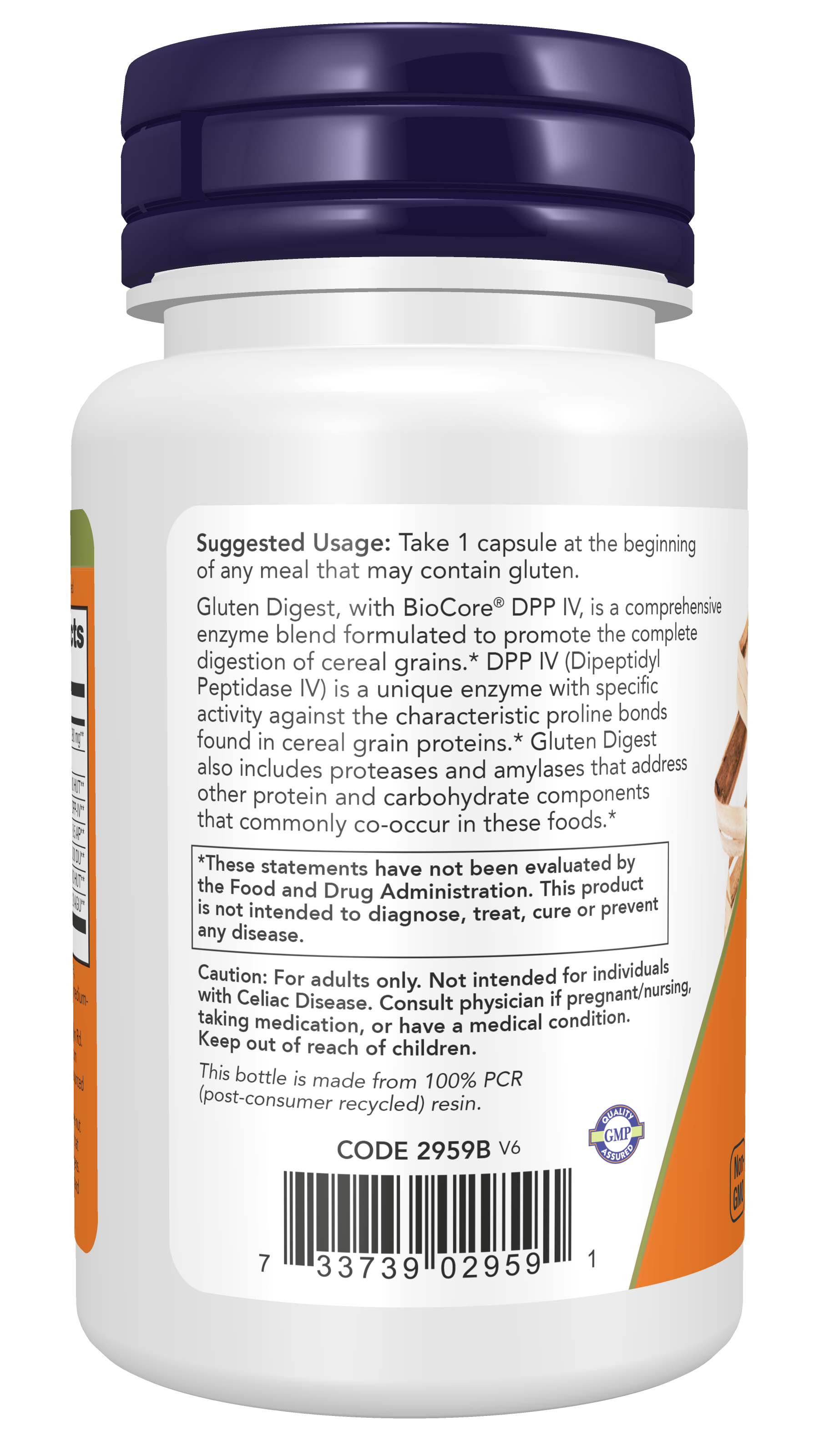 NOW Supplements, Gluten Digest with BioCore®DPP IV, 60 Veg Caps