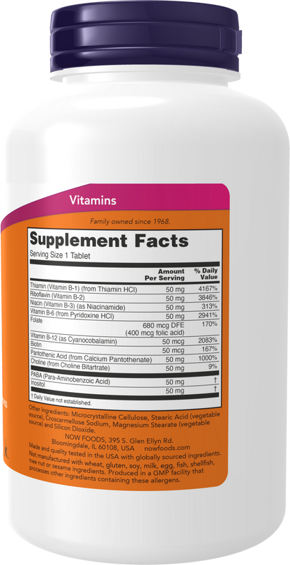 NOW Supplements, Vitamin B-50 mg, Energy Production*, 250 Tabs