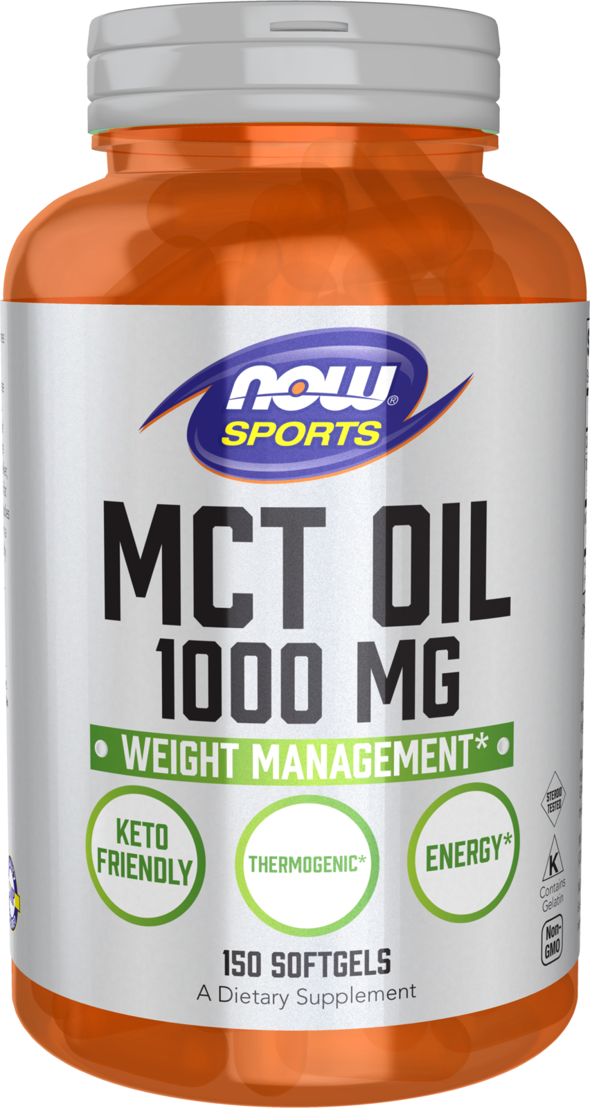 NOW Sports, MCT Oil 1,000 mg, Weight Management*, 150 Softgels
