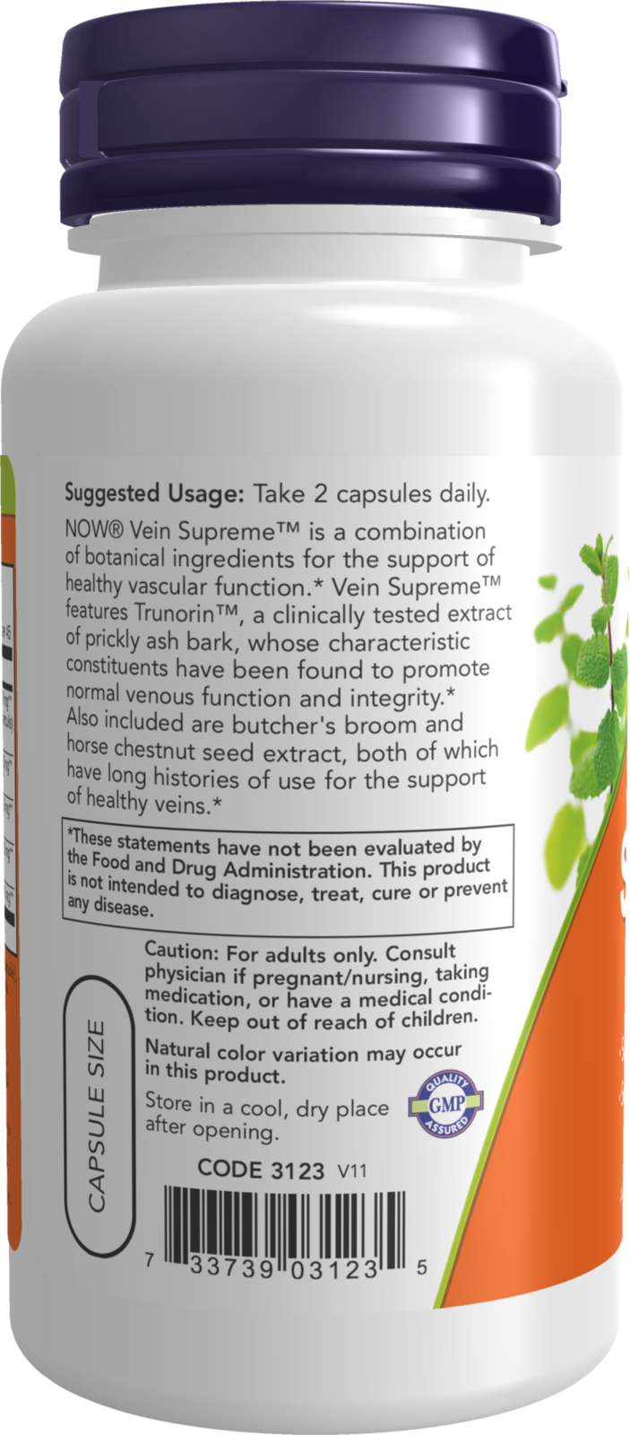 NOW Supplements, Vein Supreme™, Circulatory Support*, 90 Veg Caps