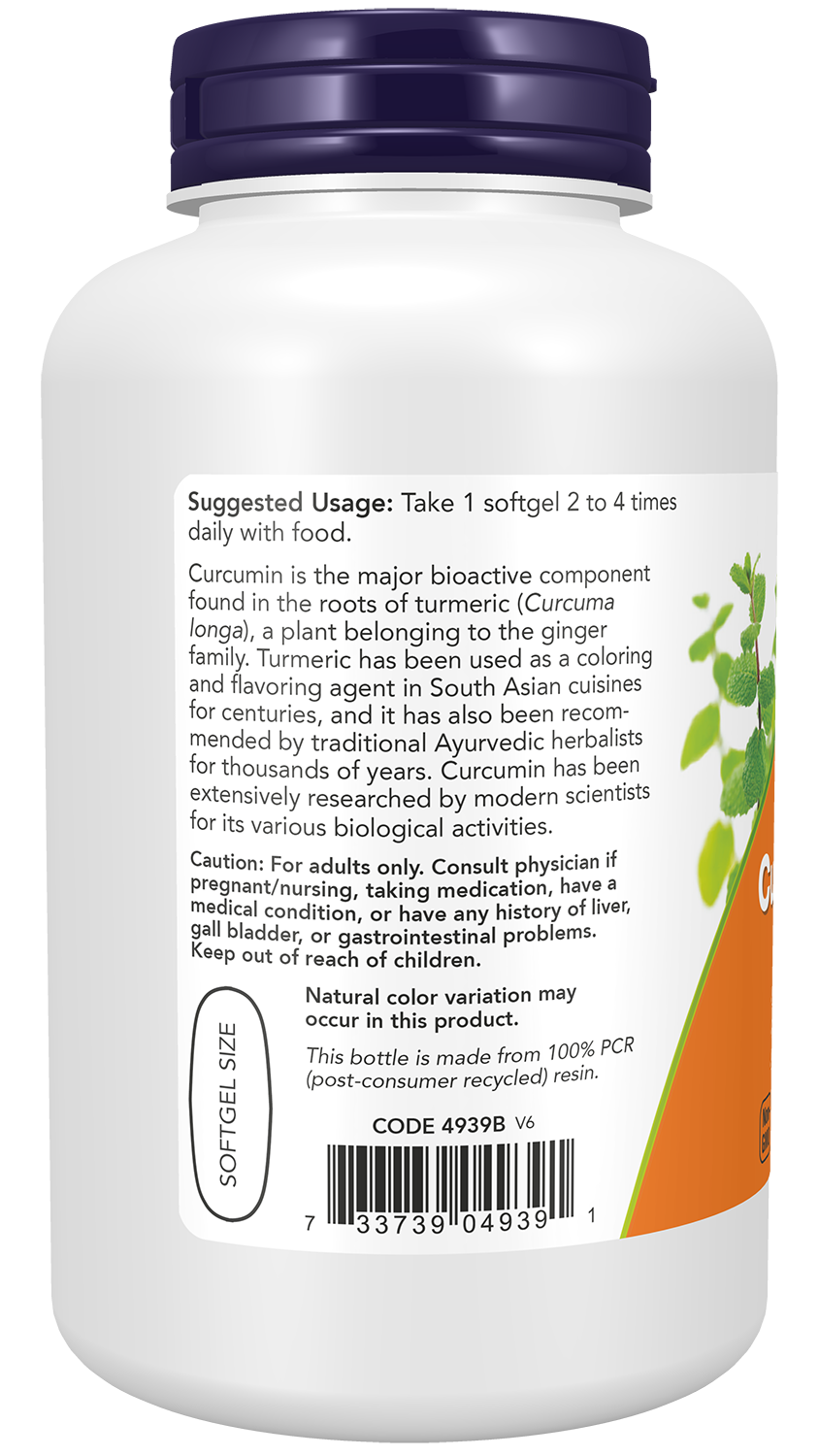 NOW Supplements, Tumeric Curcumin Gels, With 95% Curcuminoids, 120 Softgels