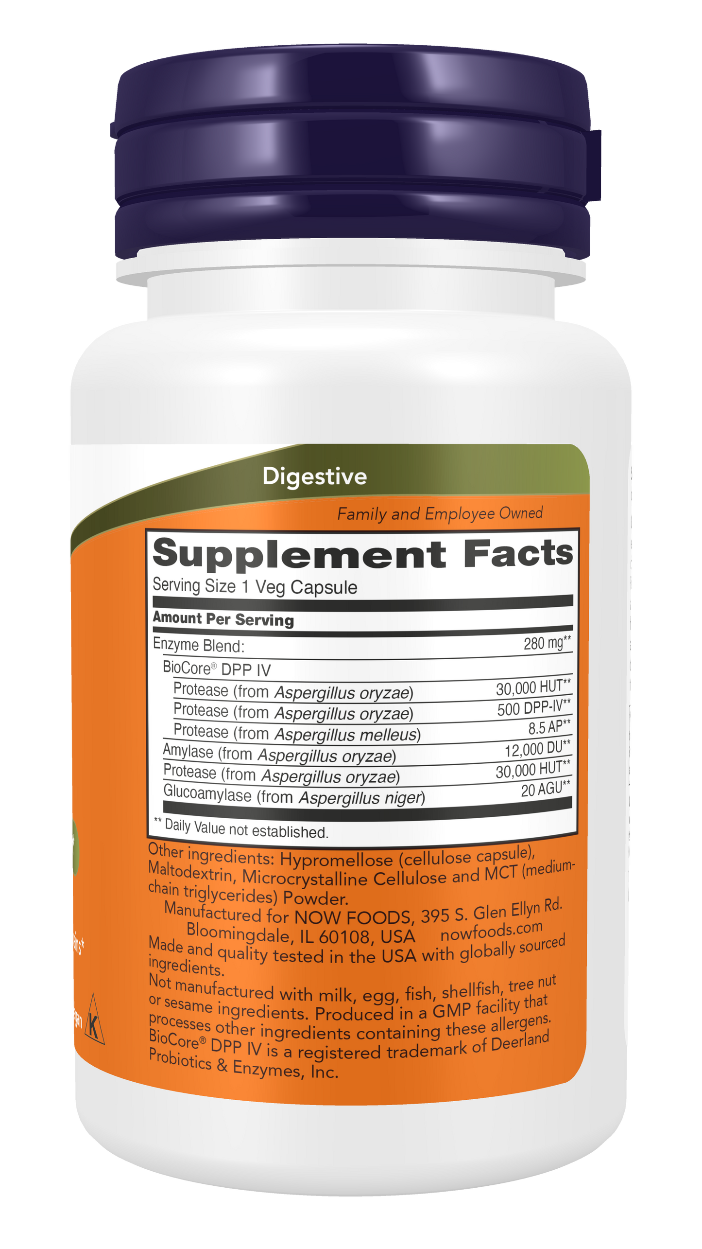 NOW Supplements, Gluten Digest with BioCore®DPP IV, 60 Veg Caps