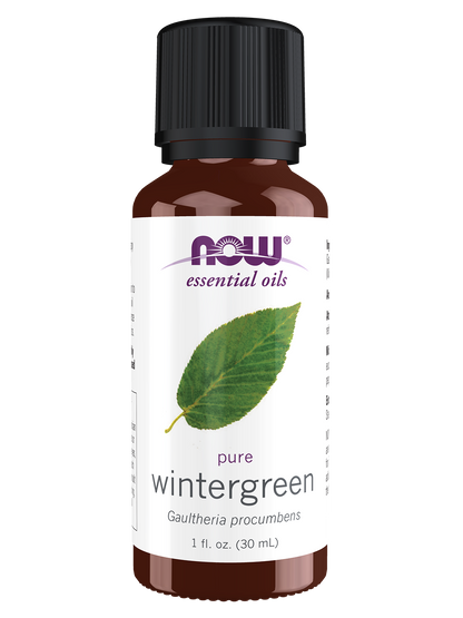 NOW Essential Oils, Wintergreen Oil, Steam Distilled, Undiluted, 1 fl. oz