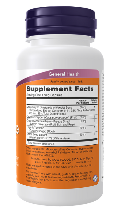 NOW Supplements, Eye Moisturize with MaquiBright®, 60 Veg Caps