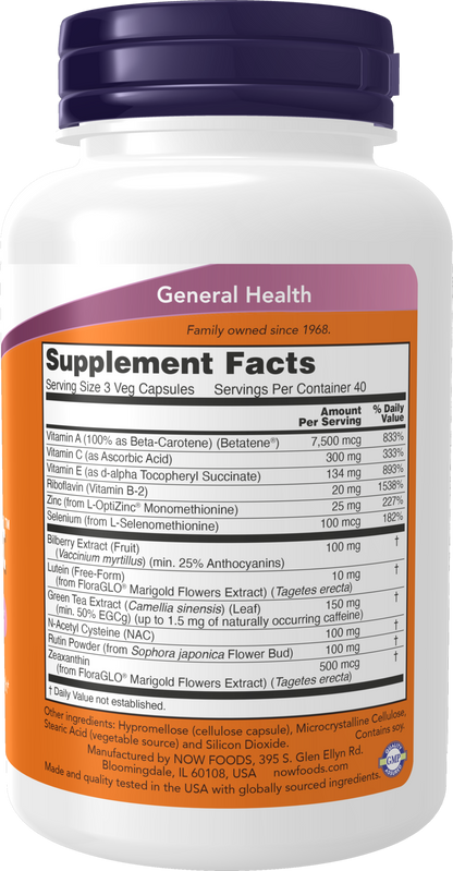 NOW Supplements, Ocu Support™ with FloraGLO® Lutein, 120 Veg Caps