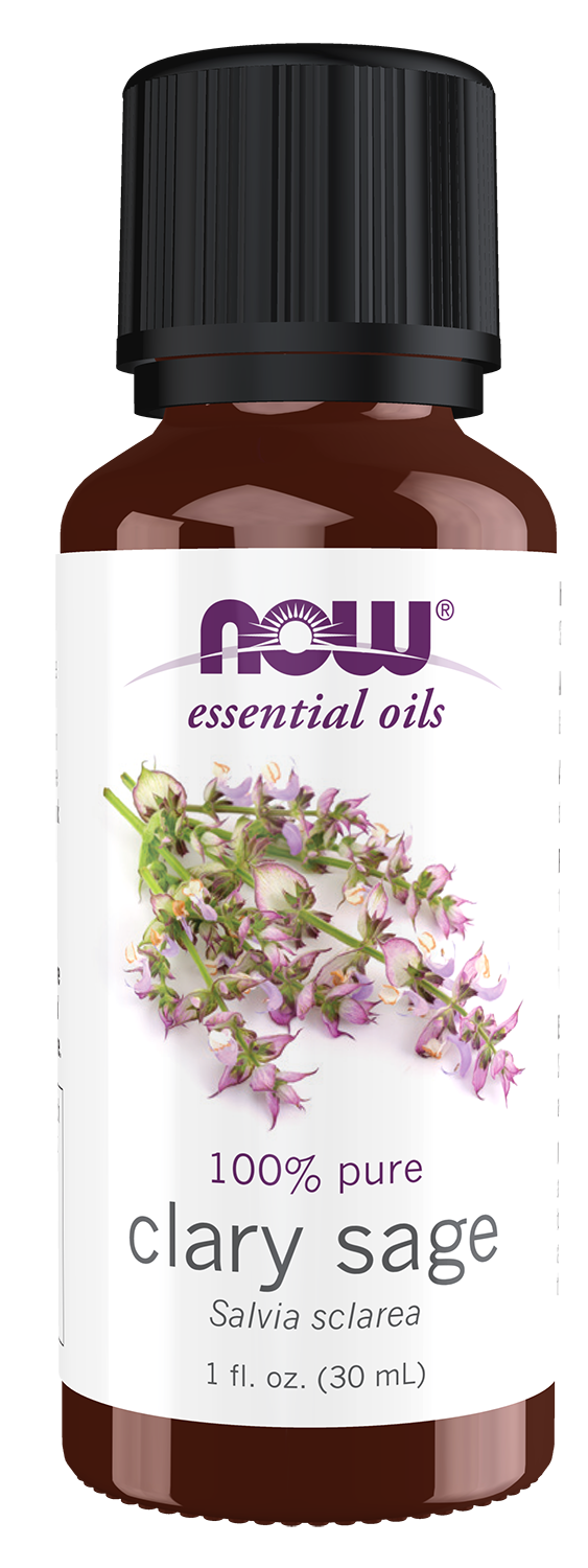 NOW Essential Oils, Clary Sage Oil, Undiluted, Steam Distilled, 1 fl. oz