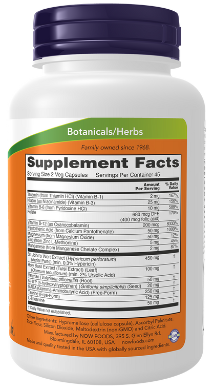 NOW Supplements, Mood Support with St. John's Wort, 90 Veg Caps