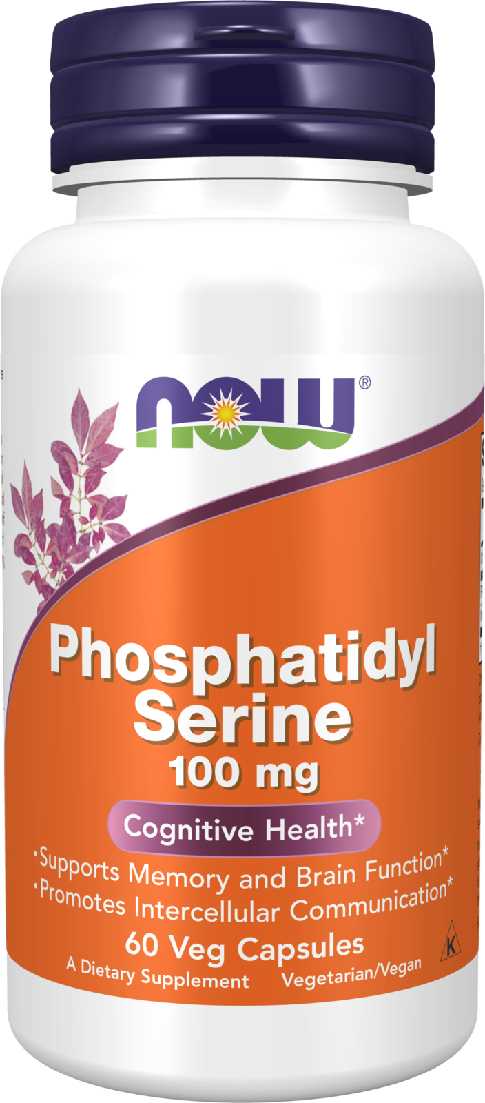 NOW Supplements, Phosphatidyl Serine 100 mg, 60 Veg Caps