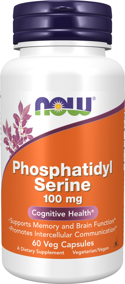 NOW Supplements, Phosphatidyl Serine 100 mg, 60 Veg Caps