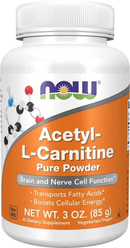 NOW Supplements, Acetyl-L-Carnitine Powder 1,240 mg, Brain Energy*, 3 oz