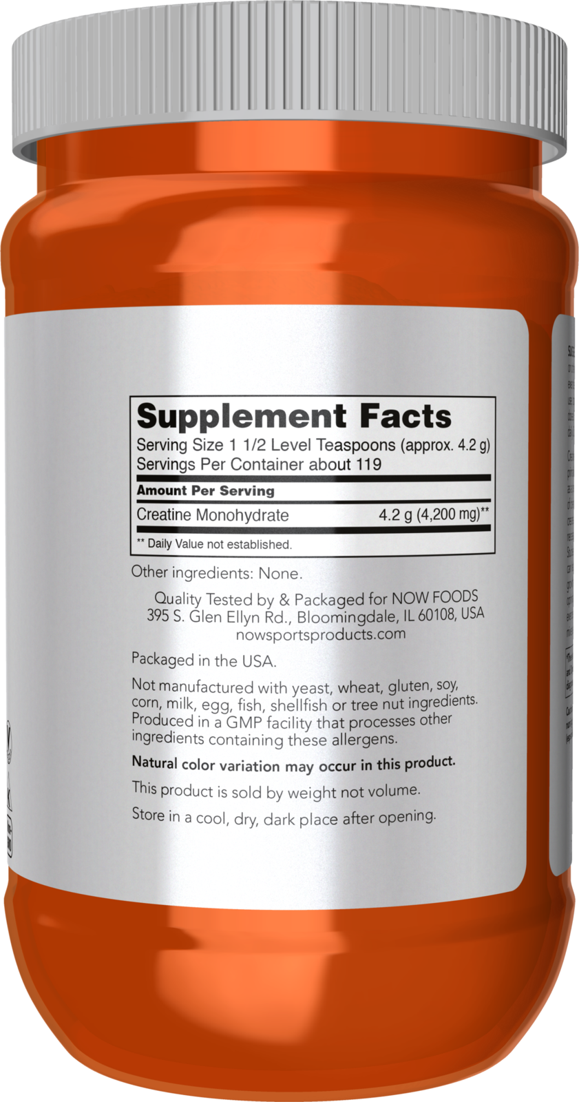 NOW Sports, Micronized Creatine Powder, Muscle Fuel*, 1.1 lbs