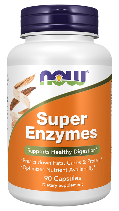 NOW Supplements, Super Enzymes Bromelain, Ox Bile, Pancreatin, 90 Caps