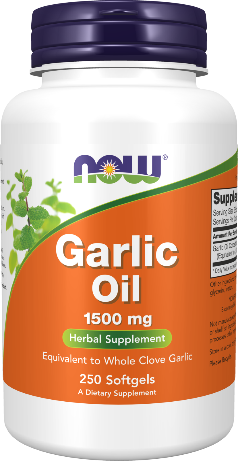 NOW Supplements, Garlic Oil Concentrate, 250 Softgels